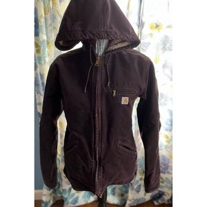 Carharrt coat jacket 
WOMEN'S LOOSE FIT WASHED DUCK SHERPA LINED JACKET